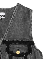 Rigid Denim Mini Dress-GANNI-Forget-me-nots Online Store