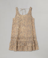 Printed Stretch Cotton U-neck Mini Dress