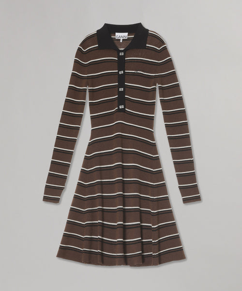 Mini Ribbed Merino Dress-GANNI-Forget-me-nots Online Store
