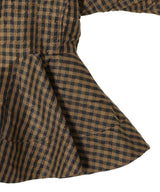 Crinkled Taffeta Check Peplum