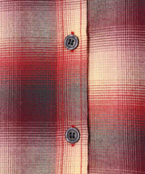Cotton Flannel Check Peplum Shirt