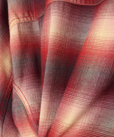 Cotton Flannel Check Peplum Shirt