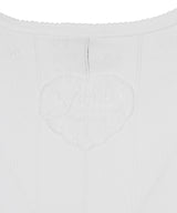 Compact Pointelle Rib Jersey Ls Button Top-GANNI-Forget-me-nots Online Store