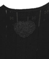 Compact Pointelle Rib Jersey Ls Button Top-GANNI-Forget-me-nots Online Store