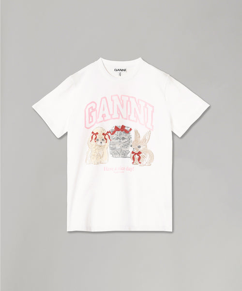 Basic Cotton Jersey Cute Animals-GANNI-Forget-me-nots Online Store