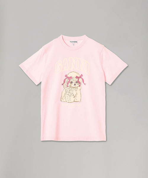 Basic Cotton Jersey T-Shirt-GANNI-Forget-me-nots Online Store