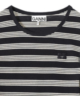 Soft Cotton Stripe Rib Longsleeve-GANNI-Forget-me-nots Online Store