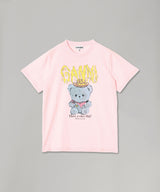 Basic Cotton Jersey T-Shirt Cowboy Bear Print-GANNI-Forget-me-nots Online Store