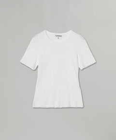 Compact Pointelle Rib-GANNI-Forget-me-nots Online Store