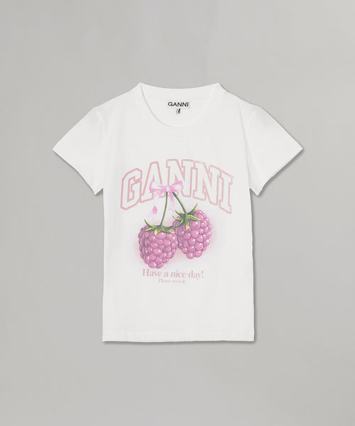 Baby Fit T-Shirt Raspberry-GANNI-Forget-me-nots Online Store