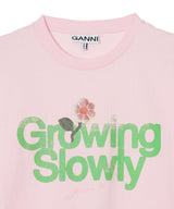 Basic Cotton Jersey Growing Slowly-GANNI-Forget-me-nots Online Store