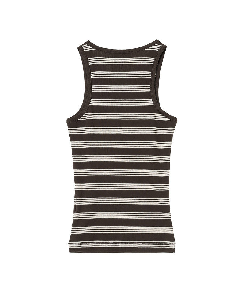 Soft Cotton Rib Tank Top Stripe｜ガニー(GANNI)｜Forget-me-nots