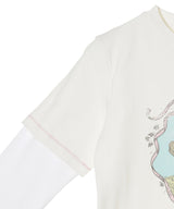 Heavy Stretch Cotton Layered Baby Fit Tee-GANNI-Forget-me-nots Online Store