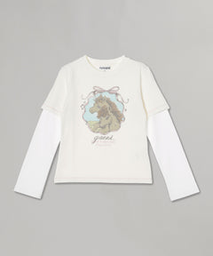 Heavy Stretch Cotton Layered Baby Fit Tee-GANNI-Forget-me-nots Online Store