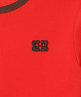 Soft Cotton Rib Tee-GANNI-Forget-me-nots Online Store