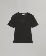 Compact Pointelle Rib Tee B-GANNI-Forget-me-nots Online Store