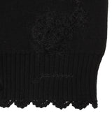Cotton Cashmere Crochet Applique Vest-GANNI-Forget-me-nots Online Store