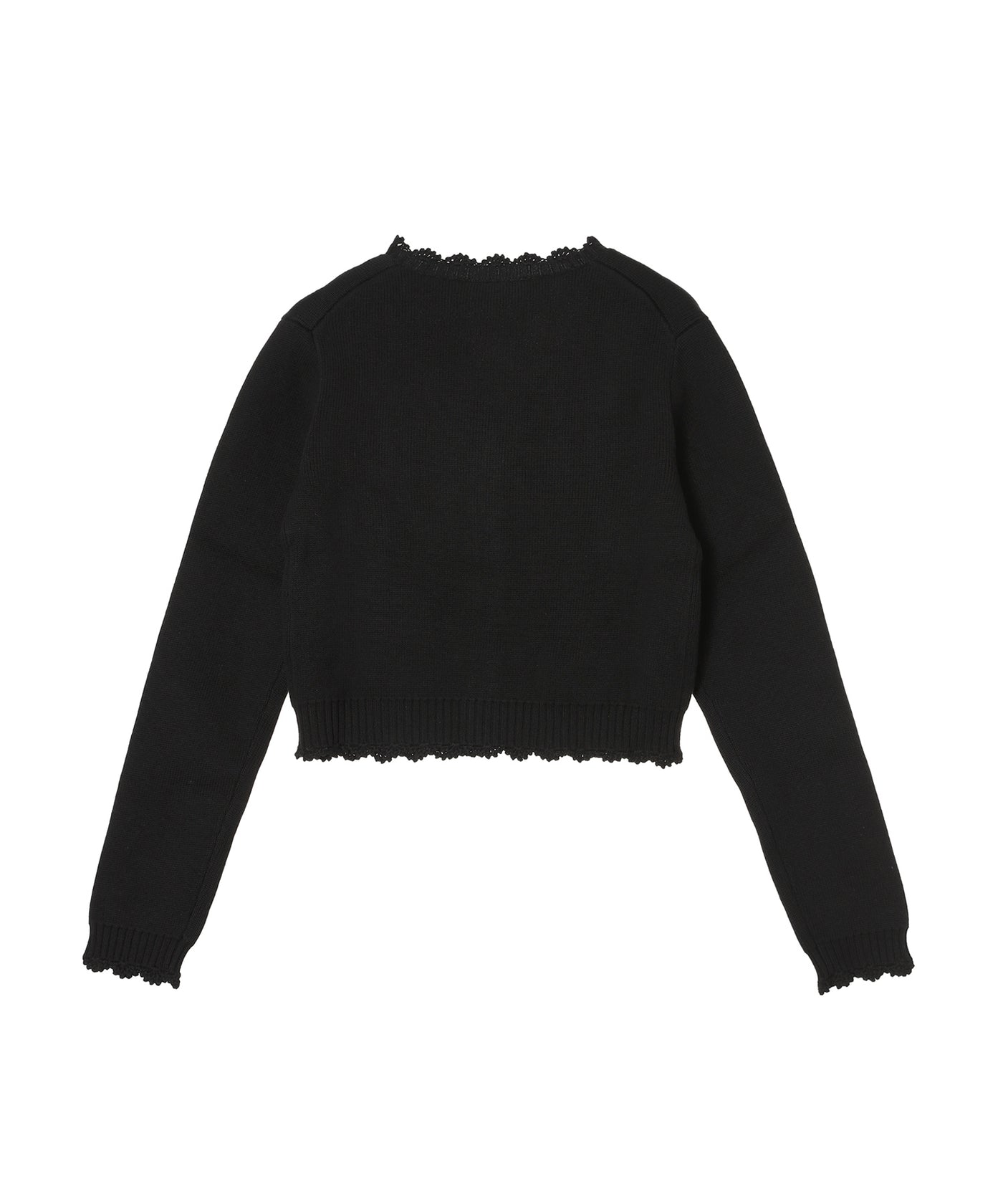 Cotton Cashmere Crochet Applique Cardigan｜ガニー(GANNI)｜Forget