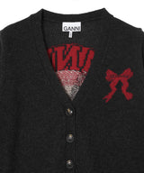 Graphic Wool Cardigan-GANNI-Forget-me-nots Online Store