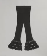 Fine Cotton Rib Crochet Pants-GANNI-Forget-me-nots Online Store
