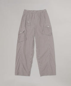 Check Cotton Cargo Pants-GANNI-Forget-me-nots Online Store