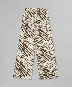 Printed Stretch Satin Elasticated Pants-GANNI-Forget-me-nots Online Store