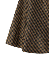 Crinkled Taffeta Check Mini Circle Skirt-GANNI-Forget-me-nots Online Store
