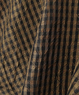 Crinkled Taffeta Check Mini Circle Skirt-GANNI-Forget-me-nots Online Store