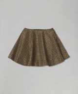 Crinkled Taffeta Check Mini Circle Skirt-GANNI-Forget-me-nots Online Store