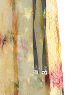 Shibori Organza/Fluid Taffeta Wrap Skirt-GANNI-Forget-me-nots Online Store