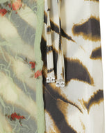 Shibori Organza/Printed Stretch Satin Skirt-GANNI-Forget-me-nots Online Store