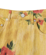 Print Denim Baggy Cargo Jeans-GANNI-Forget-me-nots Online Store