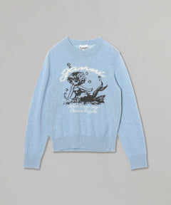 Graphic Wool Sweater Mermaid-GANNI-Forget-me-nots Online Store