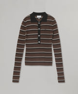 Mini Ribbed Merino Polo-GANNI-Forget-me-nots Online Store