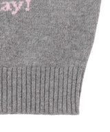 Graphic Wool Vest Flowers