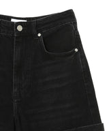 Broderie Anglaise Denim Cropped