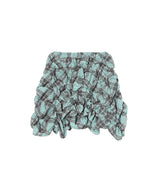 Grove Smocked Tartan Miniskirt