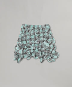Grove Smocked Tartan Miniskirt-PONDER.ER-Forget-me-nots Online Store