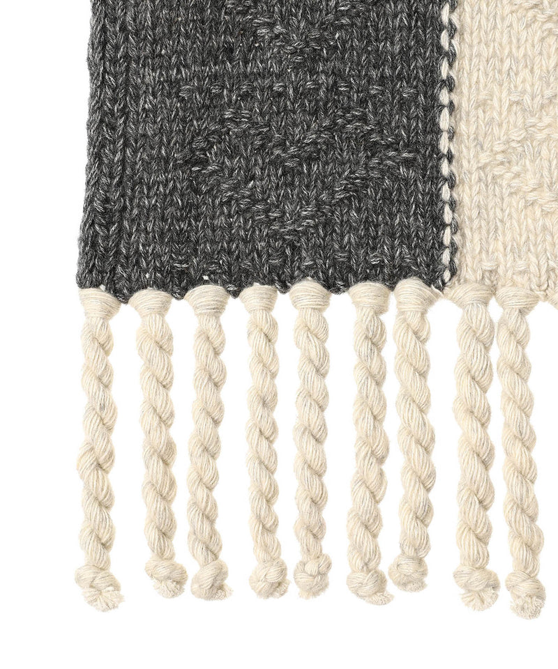 Wool Cotton Mix Knit Scarf-GANNI-Forget-me-nots Online Store