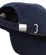 Washed Cotton Canvas Cap Emb-GANNI-Forget-me-nots Online Store