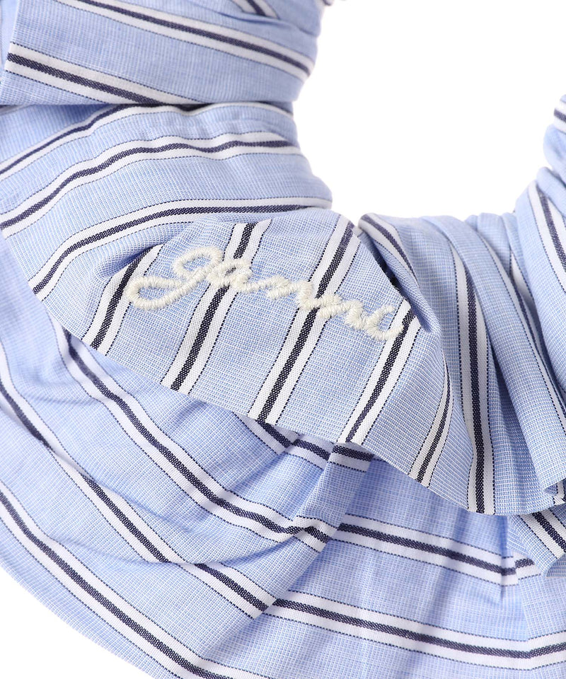 Stripe Cotton Scrunchie-GANNI-Forget-me-nots Online Store