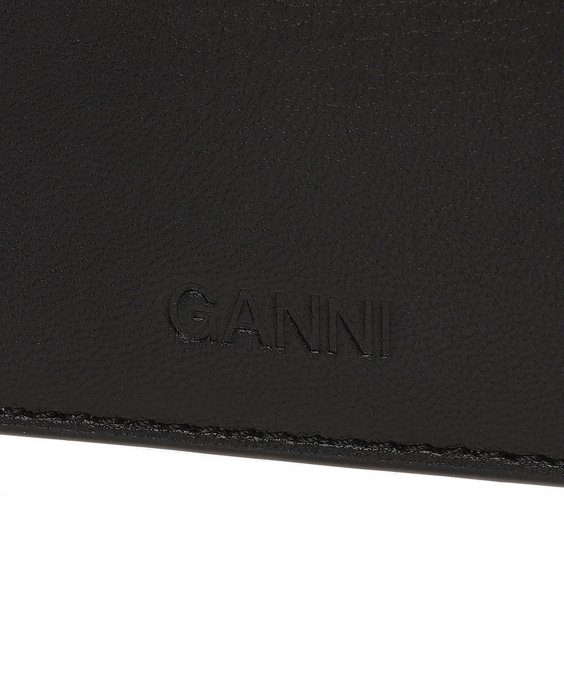 Ganni Bou Card Holder With Flap Blue Dog-GANNI-Forget-me-nots Online Store