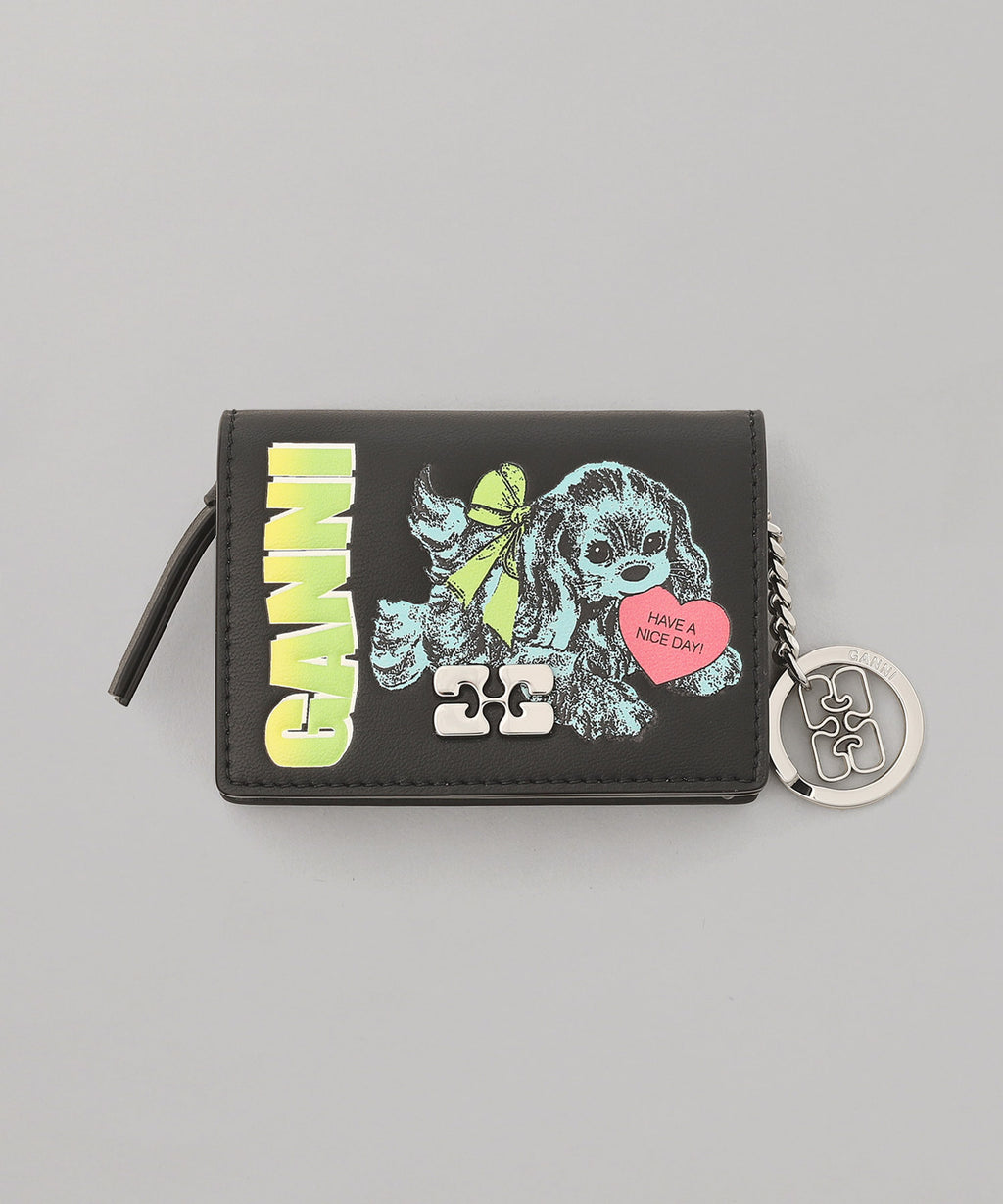 ガニー(GANNI)|Ganni Bou Card Holder With Flap Blue Dog ガニー(GANNI)|Ganni Bou Card Holder With Flap Blue Dog