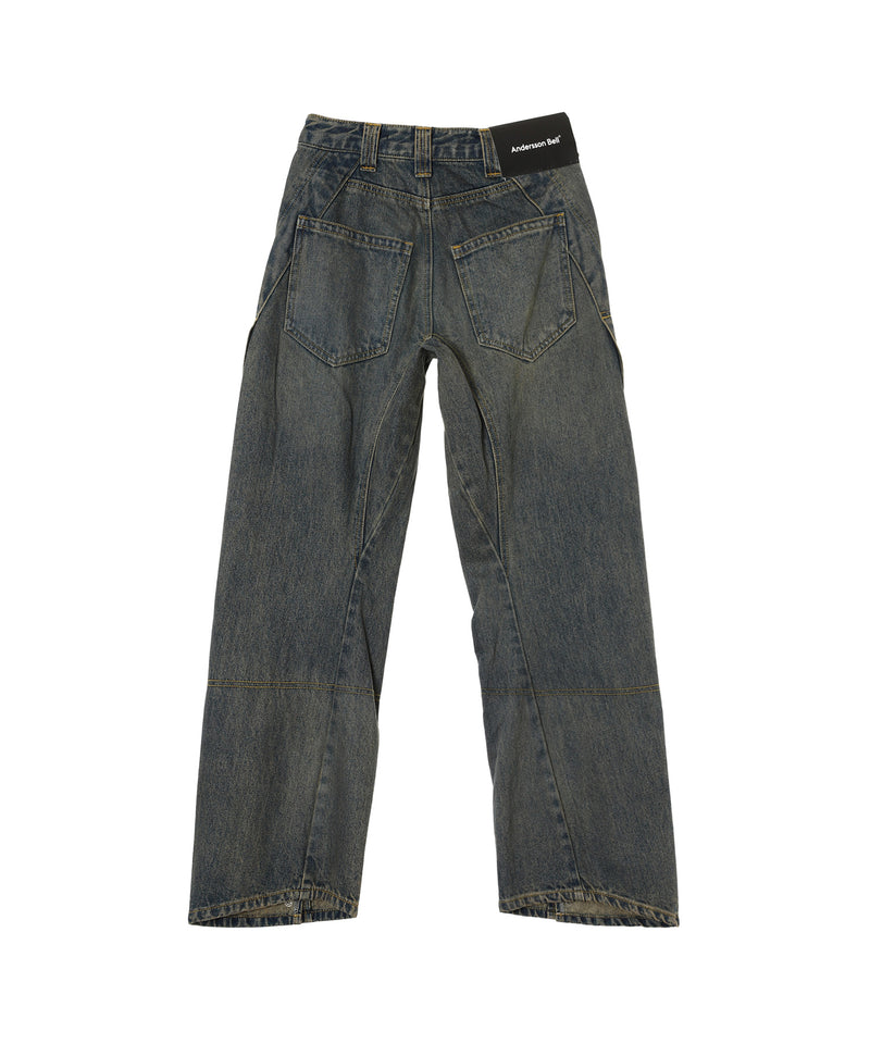 Unisex Twisted Zipper Pocket Jeans-Andersson Bell-Forget-me-nots Online Store