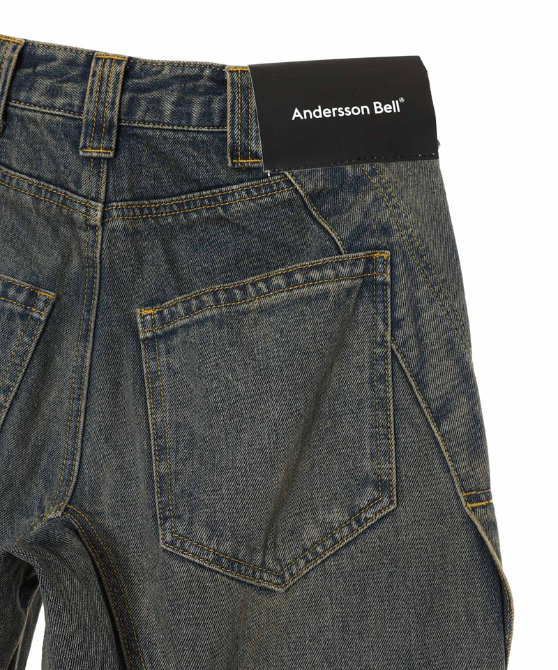 Unisex Twisted Zipper Pocket Jeans-Andersson Bell-Forget-me-nots Online Store