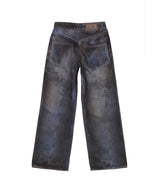 Unisex Illusion Patchwork Trompe L'oeil Jeans
