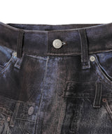 Unisex Illusion Patchwork Trompe L'oeil Jeans