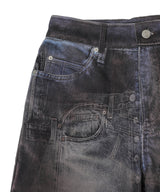Unisex Illusion Patchwork Trompe L'oeil Jeans