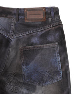 Unisex Illusion Patchwork Trompe L'oeil Jeans
