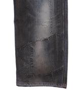 Unisex Illusion Patchwork Trompe L'oeil Jeans